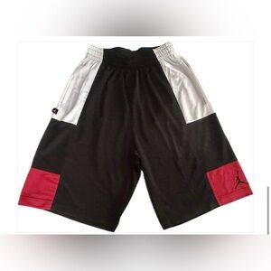 Jordan Men's Black and Red Athletic Shorts